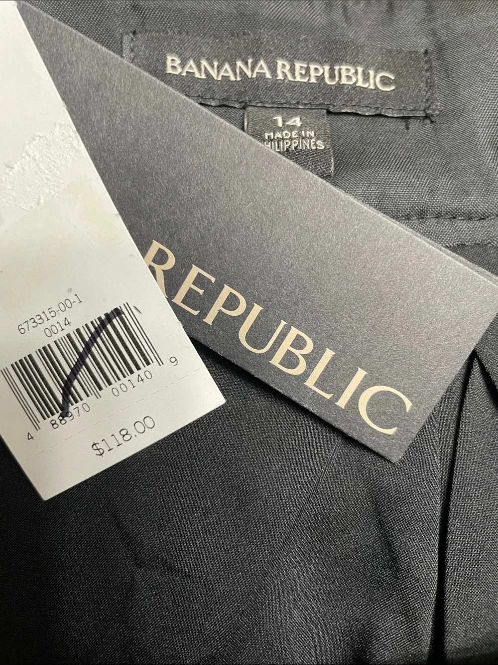 Banana Republic Black and White Lined Mini Skirt